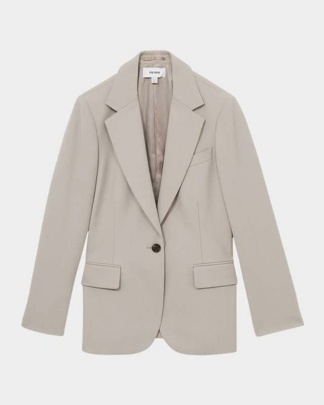 Brittany Textured Single-Button Blazer